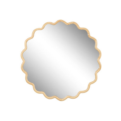 Exquisite Solid Wood Wavy Mirror For Home Decor, Enhancing Any Space With Its Unique Design And Premium Quality