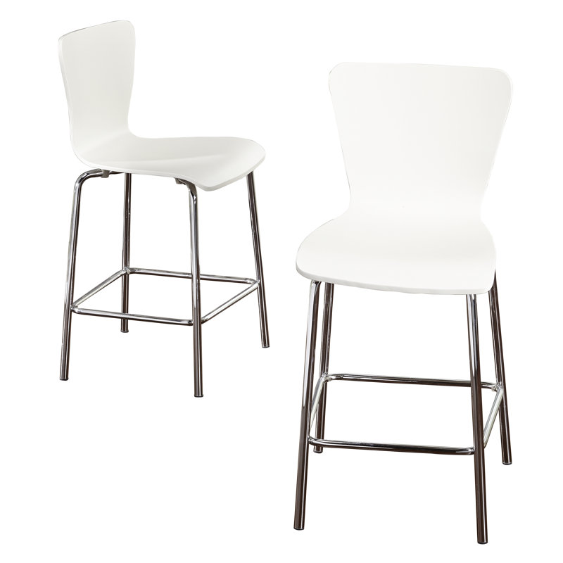 Tabouret de comptoir 24 po Viqueque, Blanc