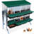 Metal Chicken Nesting Box, 8 Compartment Roll Away Nesting Box With Inclined Nesting Boxes, Bottom Holes & Resting Platform, Fit For Different Chicken Breeds,with Stand,green