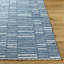Marseille Flatweave Wool Striped Area Rug in Blue-317202427
