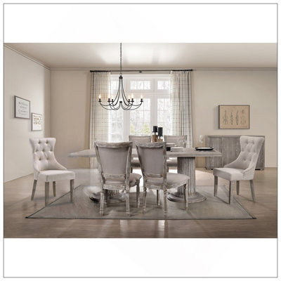 Gabrian Grey Finish 7Pcs Dining Room Set