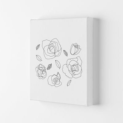 Roses 1 Piece Wrapped Canvas Wall Art
