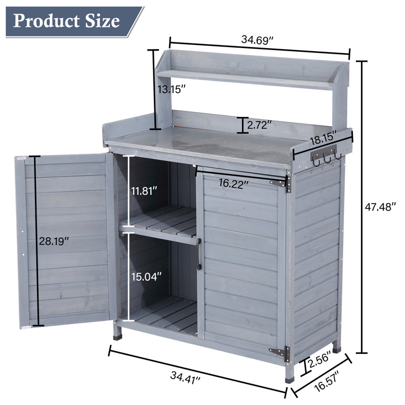 Smayan Wood Potting Bench