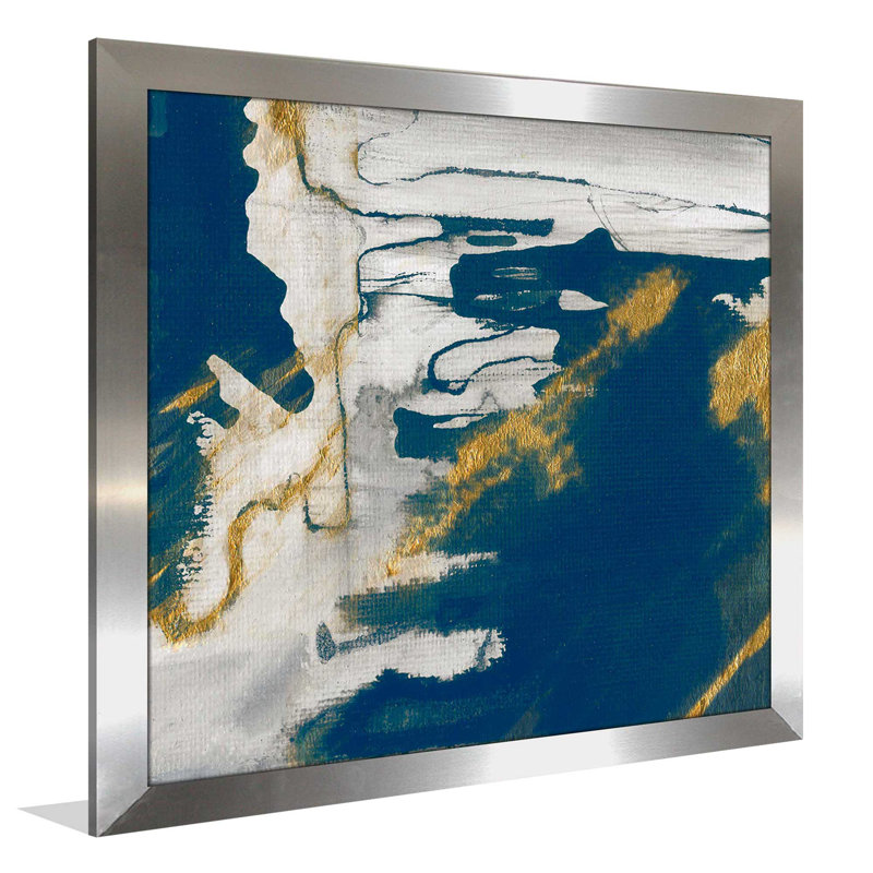 'Lapis I' Framed Acrylic Painting Print, 27.5" H x 27.5" W x 0.75" D