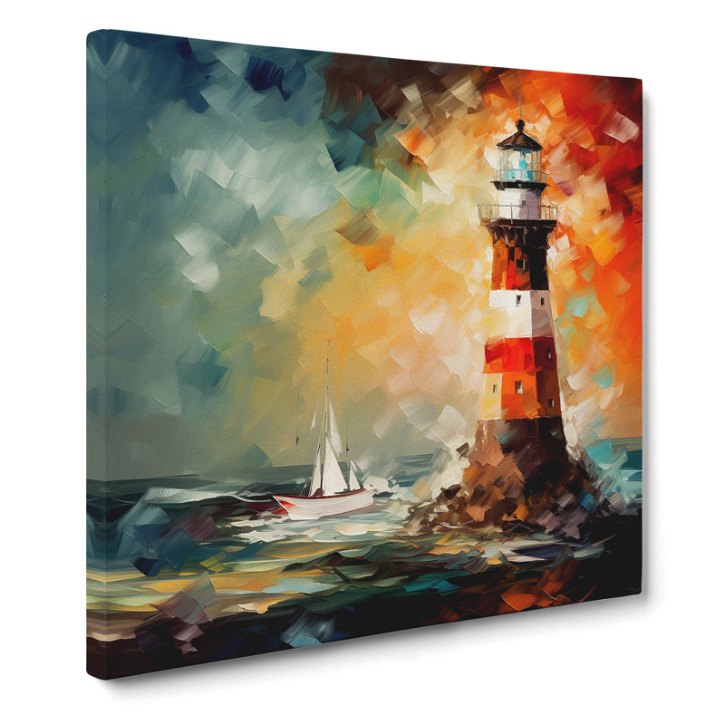 Lighthouse Abstract No.1 - No Frame Print, 50cm H x 50cm W x 3cm D