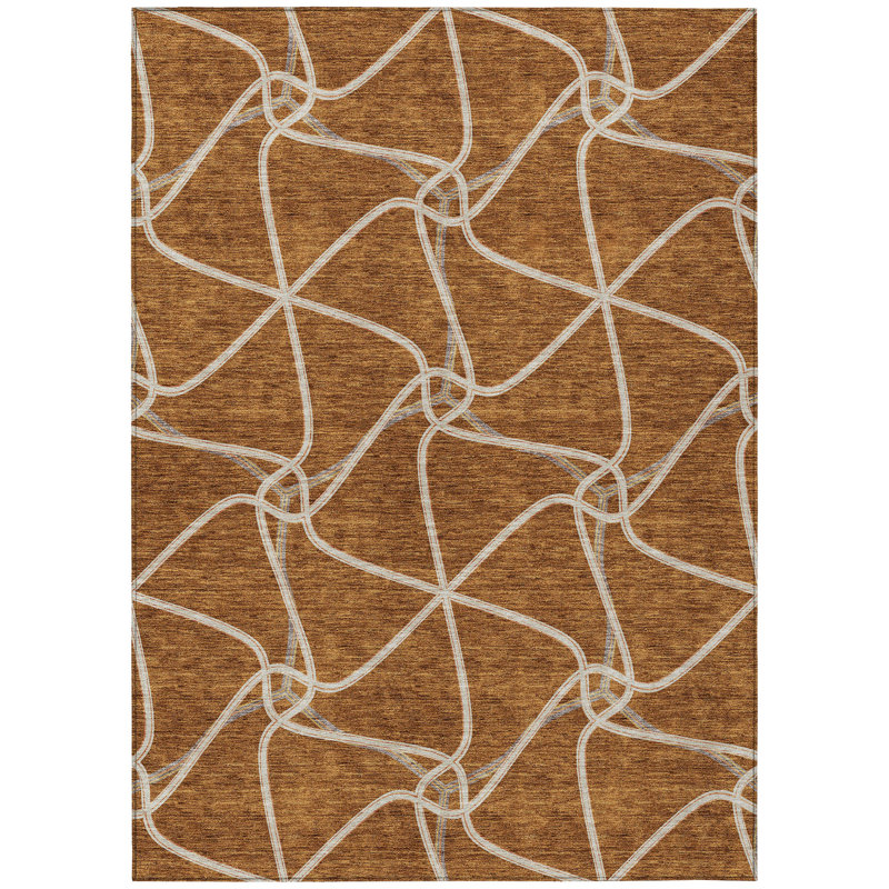  Aleg Area Rug with Non-Slip Backing, Rectangle 1'8" x 2'6"