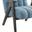 Siège moderne - bleu, bois avec revêtement bleu, bois, mousse