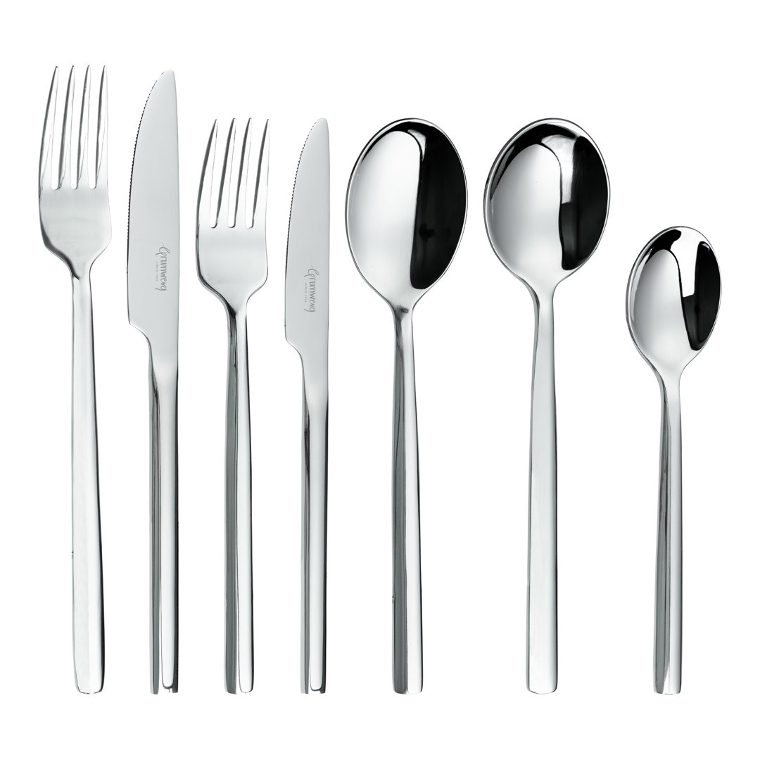 Grunwerg Cutlery Chopstick Pattern 42-piece Cutlery Set, 18/10 Stainless Steel, Service For 6