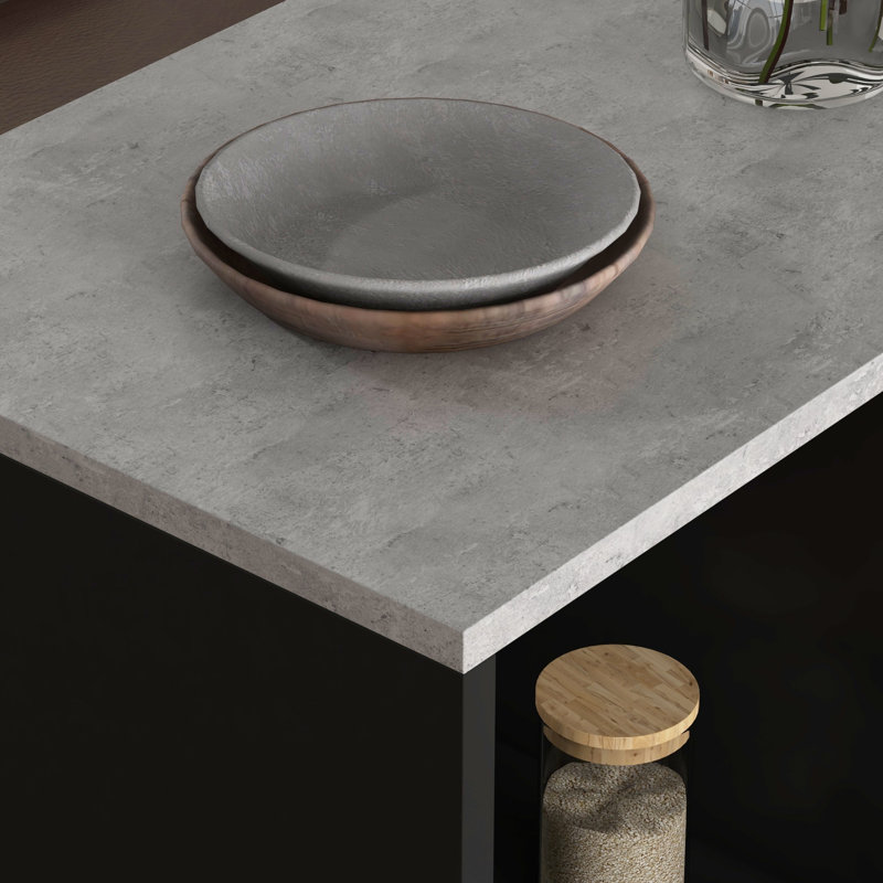 Faux Marble Top Metal Base Dining Table