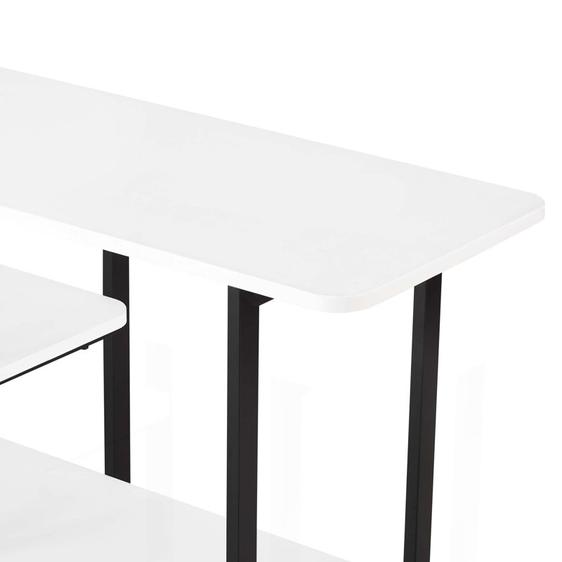 Console Table In White, White
