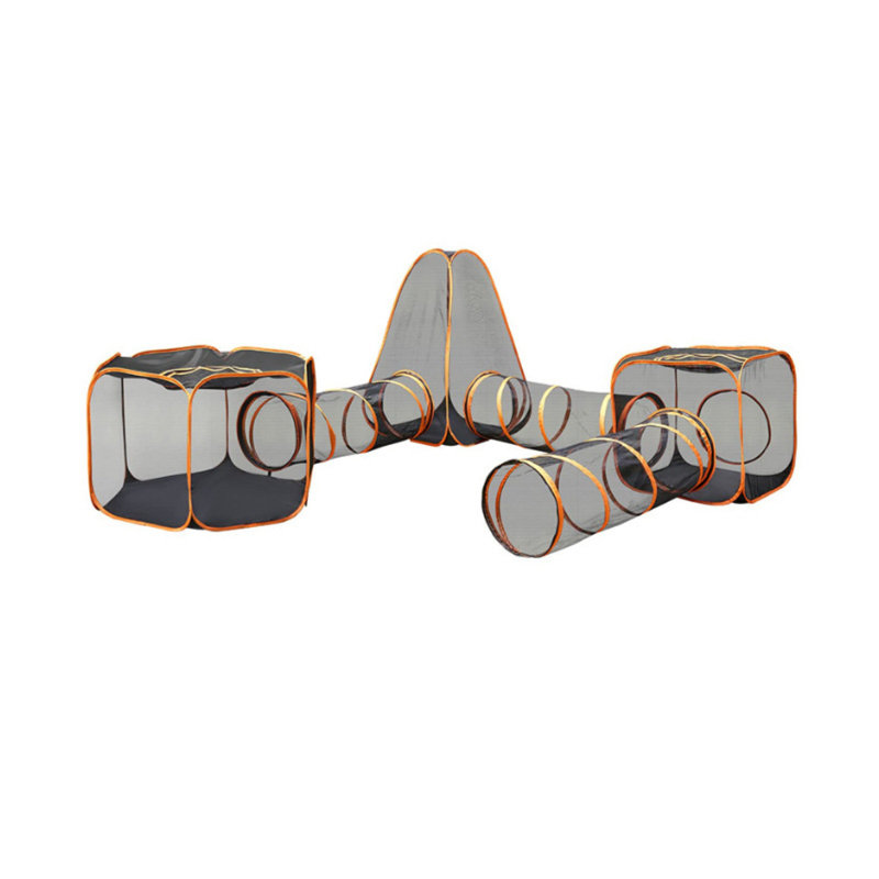 6-in-1 Tent Portable Playpen Enclosures with Tunnel for Cat Dog and Small Animals