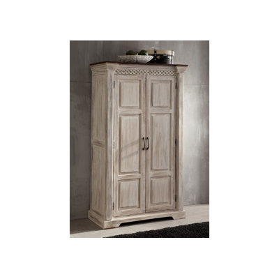 Castle 2 Door Solid Wood Wardrobe