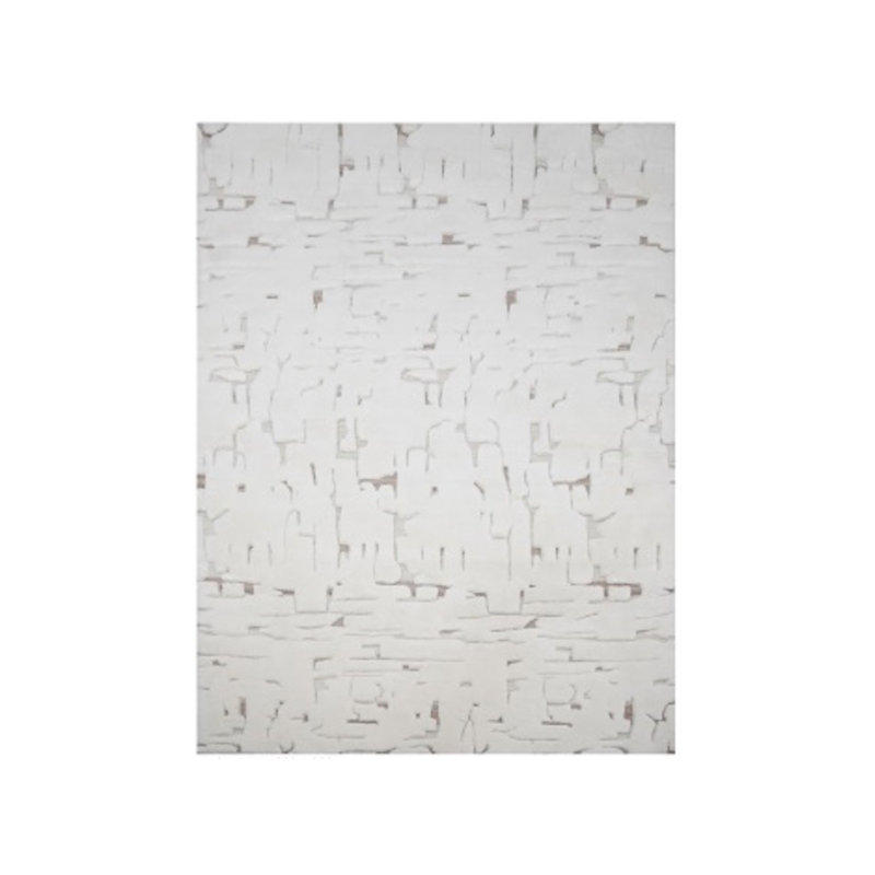 Rug Hand Tufted Abstract Area Rug in White