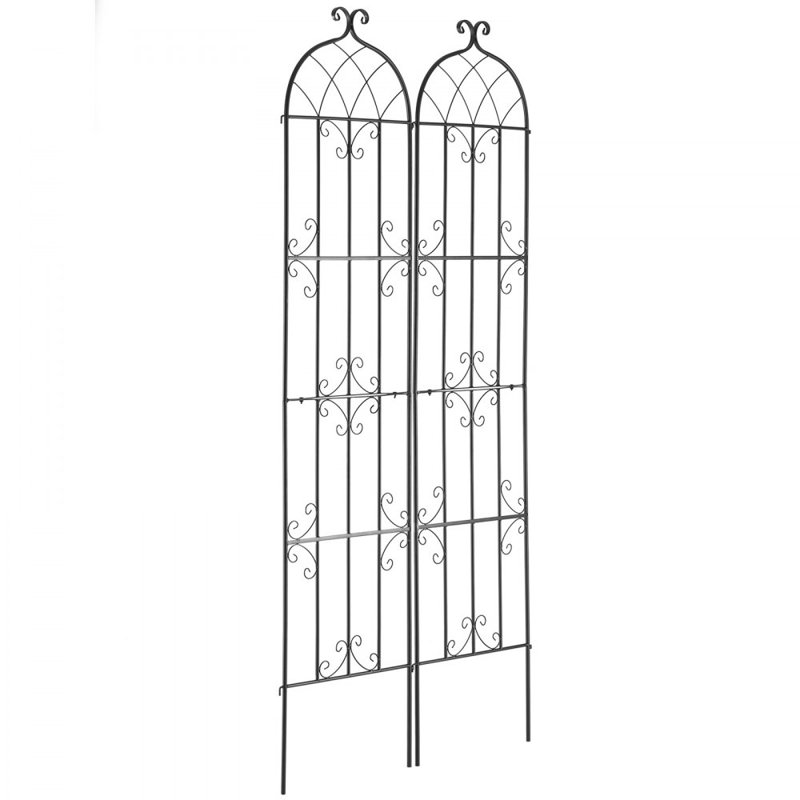 Treillis de jardin en métal pour support d'escalade 87 x 20 po antirouille