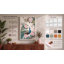 Peacock Among Roses Japandi - Wrapped Canvas-437144972-437144981