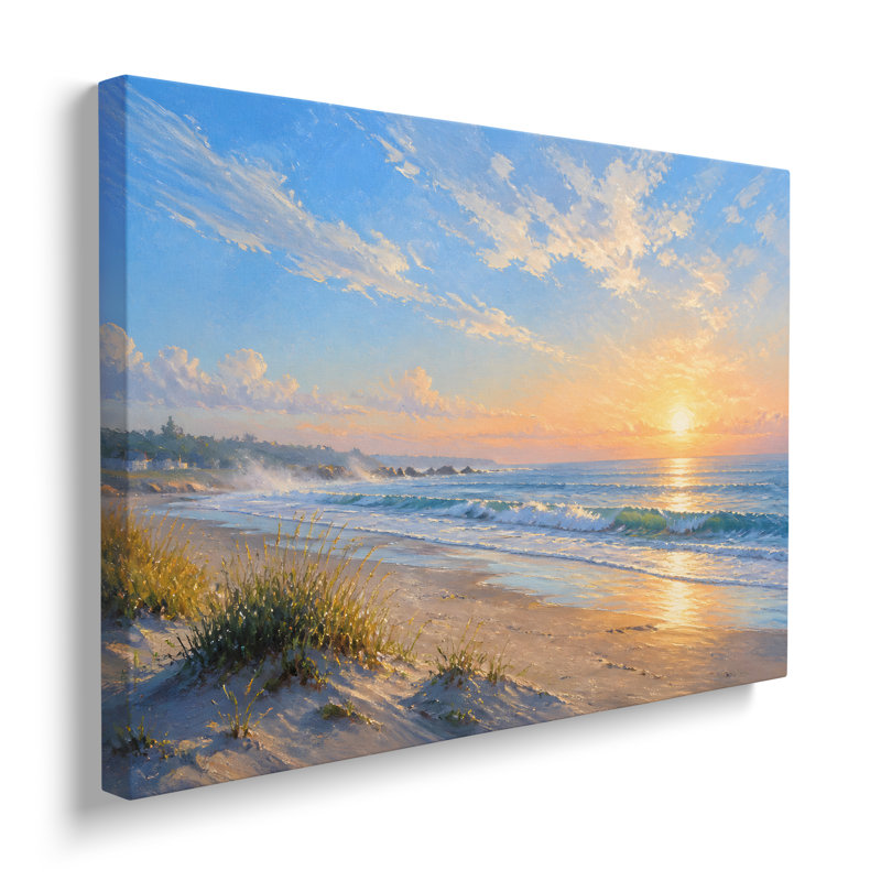 Tableau multicolore sur toile représentant un lever de soleil flamboyant, œuvre d'art mural pictural pour salon, salle à manger et chambre.
