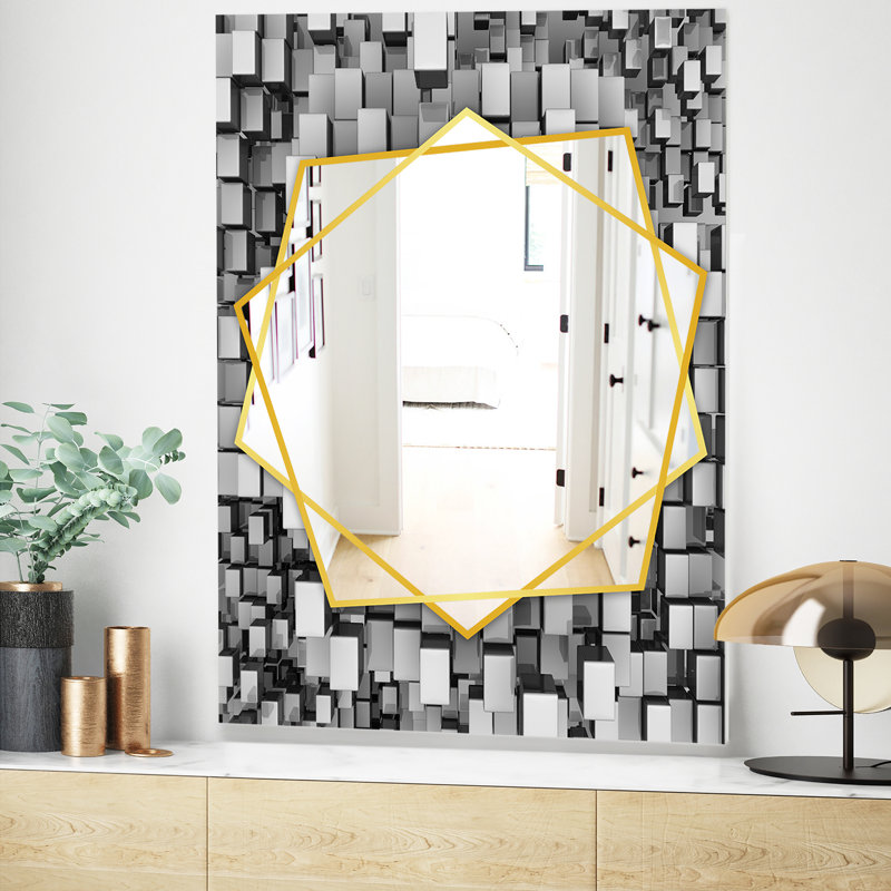 Miroir mural Cubes, 39,4 po x 29,5 po