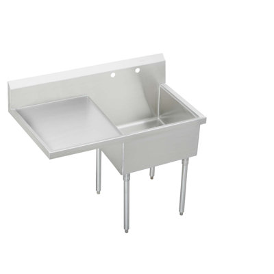 Elkay Weldbilt Stainless Steel 55" x 27" Free Standing Service Sink