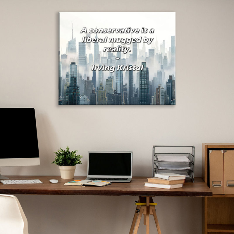 Toile tendue Artsy Quote par Irving Kristol, H 17 po x l 24 po
