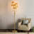 Boho Floor Lamp, 68In. Rattan Floor Lamp With Natural Woven Shade, Rustic Standing Lamp For Coastal, Beach Or Bohemian Style Decor, E26 Socket, On/Off Footswitch Lamp For Living Room, Bedroom (Gold)