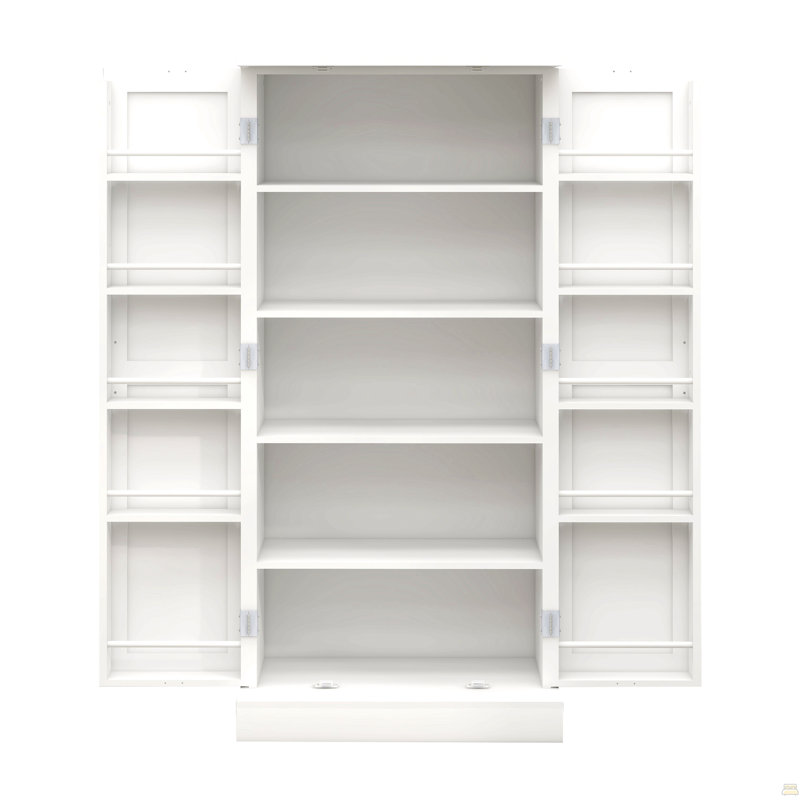 Armoire de cuisine 50 po à DEL, buffet autoportant avec 2 portes avec supports et 2 tablettes réglables