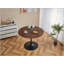 Table de salle à manger de style Mid-Century moderne pour 4 à 6 personnes - plateau rond en MDF et base à piédestal, table de bout / table basse polyvalente-1578002223