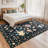 5x7 Washable Area Rug Boho Floral Rugs for Living Room Non Shedding Floor Carpet for Kitchen Dining Bedroom Nursery Black-717646547-717646541