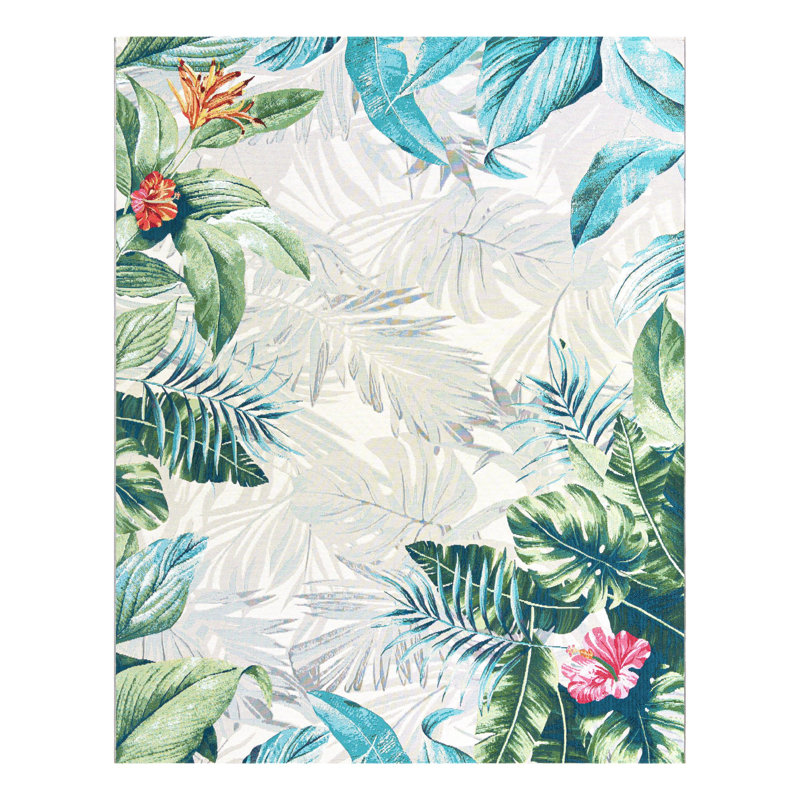 Tapis d'extérieur Anniston Multi_Unique Loom Kula, Rectangle 7 pi 10 po x 10 pi