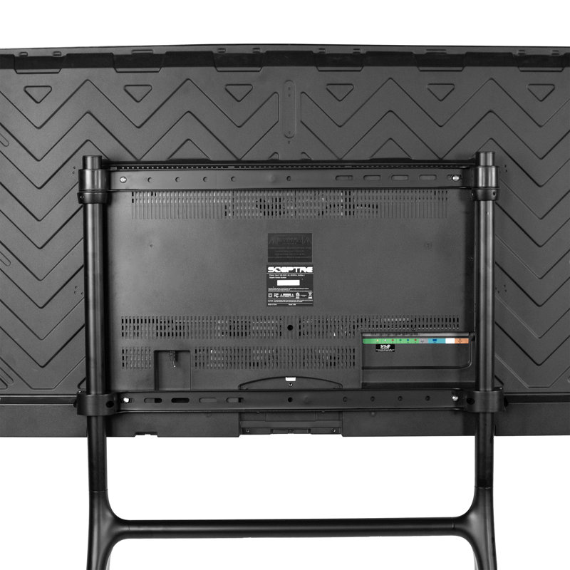 Elegant Easel Studio Adjustable TV Stand - Brown Wood and Steel