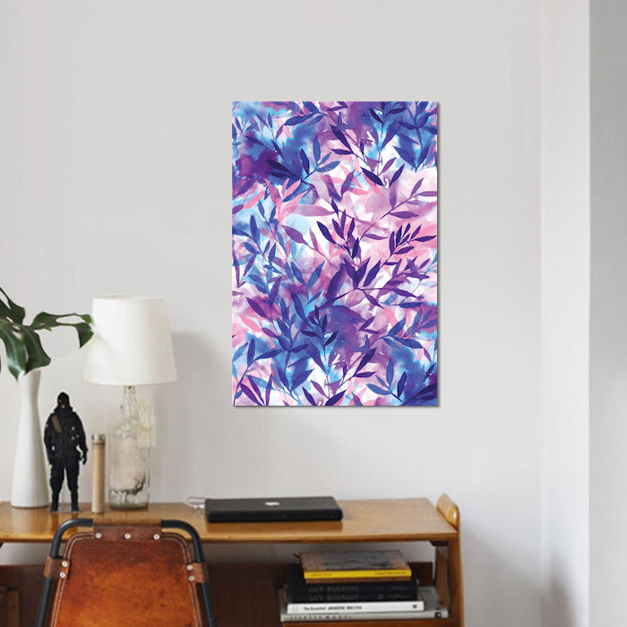 « changes mauve », impression sur toile, H 40 po x l 26 po x P 1,5 po, Pas de tapis, Toile tendue