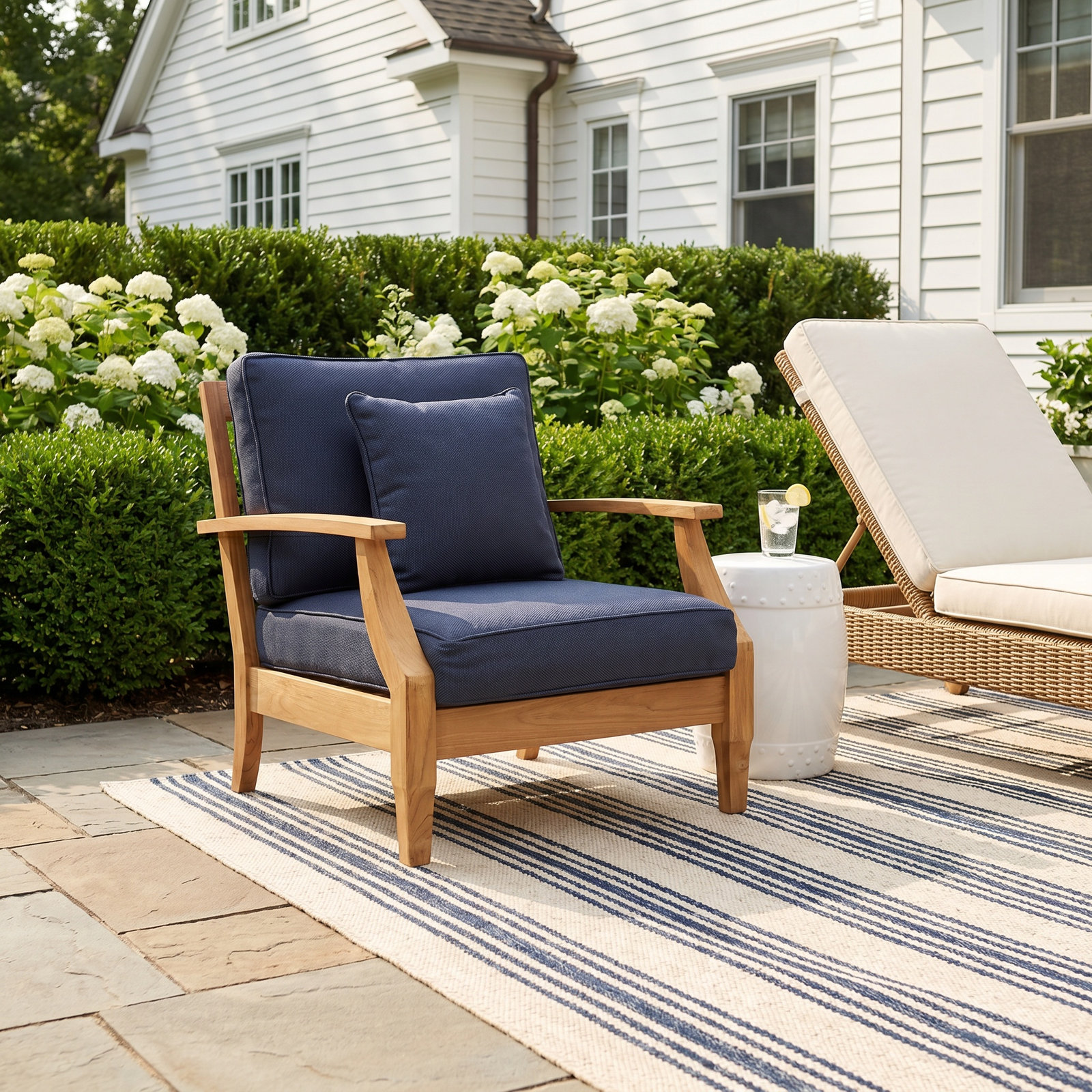 2-Person Patio Seating Group, Navy