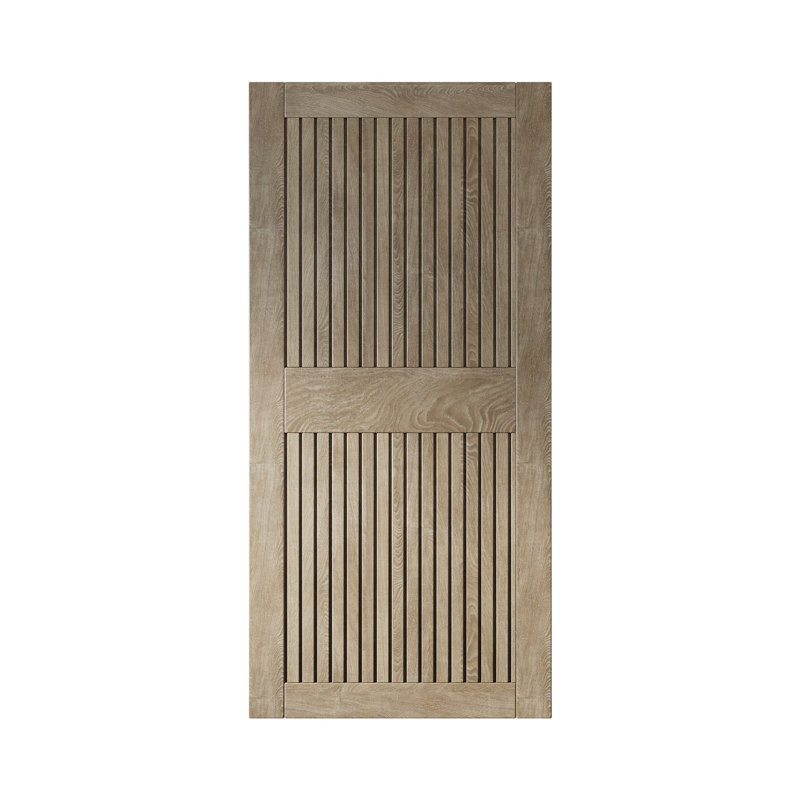 Porte de grange en bois de pin à rayures verticales Homacer, 36 po x 84 po