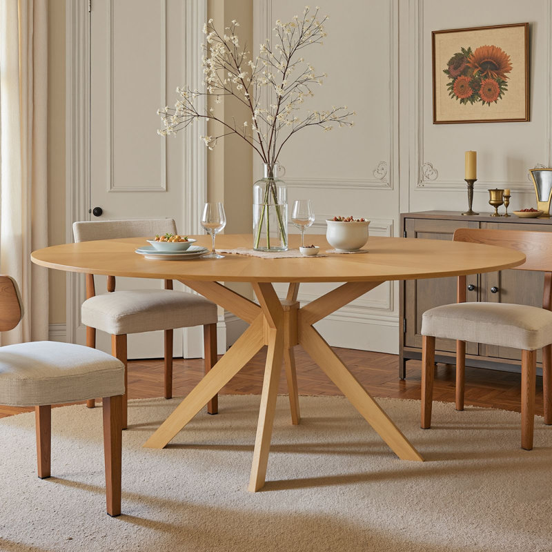 Table de salle à manger 70,8 po, Bois naturel
