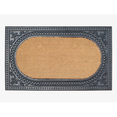 Donterius Natural Coir and Rubber Door Mat, Thick Durable Doormats for Indoor/Outdoor Entrance, 24 x 39