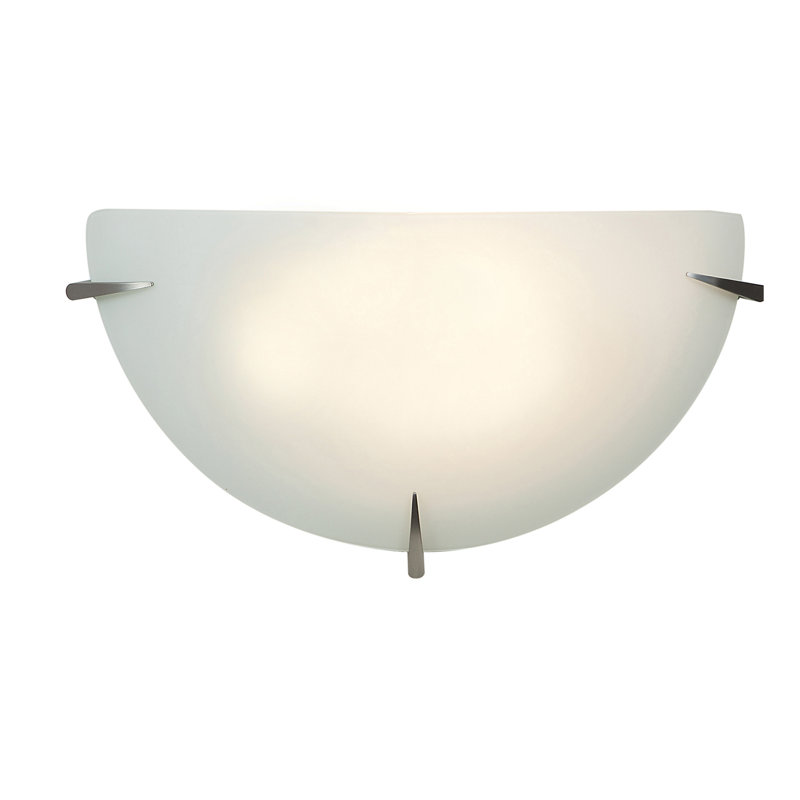 Demi-lune à 1 lumière DEL en acier brossé à intensité variable Scerra