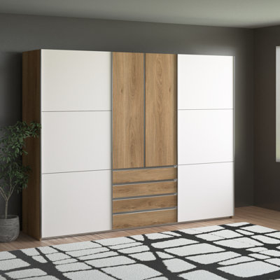 Advait 4 Door Manufactured Wood Wardrobe
