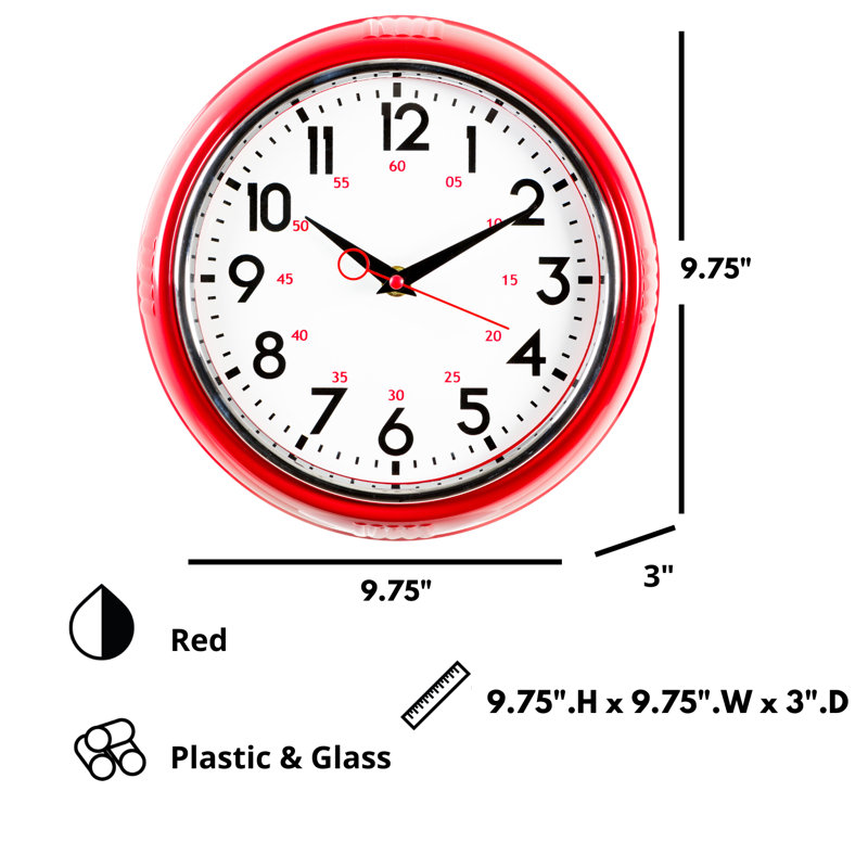 Wall Clock, Red