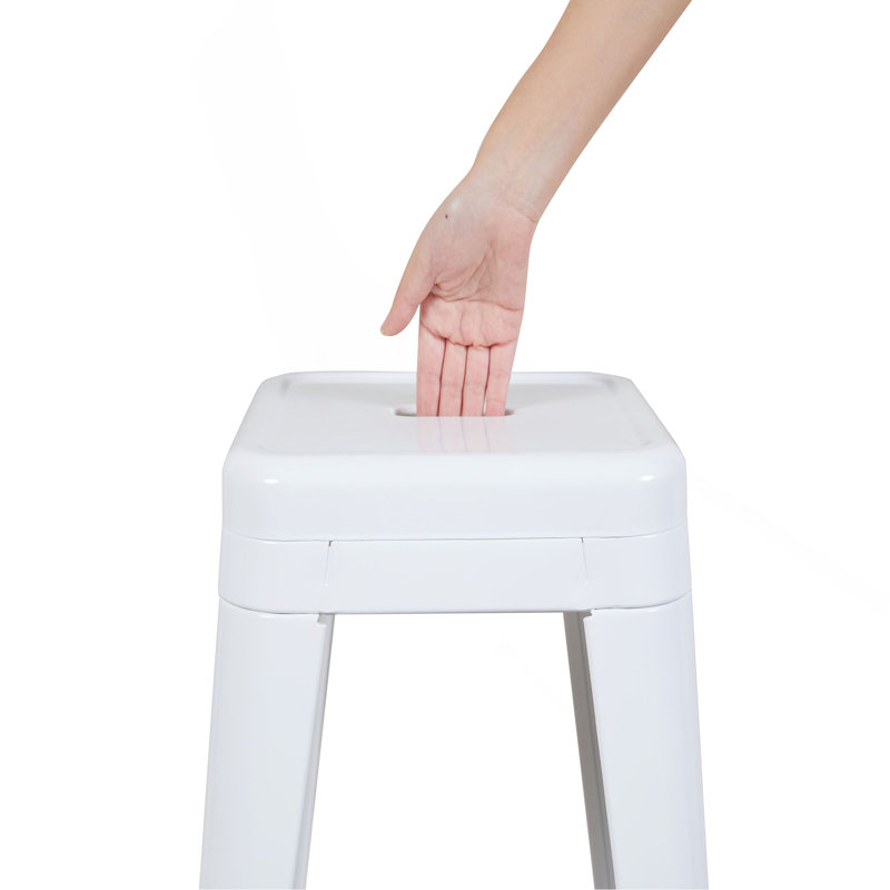 Tabouret à hauteur de comptoir 30 po, ensemble de 4 tabourets de bar en métal sans dossier, non empilable, amovible et facile à assembler, permettant d'économiser de l'espace pour un îlot de cuisine / bar / café / salle à manger