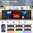 70" TV Stand For Tvs Up To 80" With Electric Fireplace, Modern Fluted Sliding Door Fireplace Cabinet with LED Light For Living Room, Bedroom, Entertainment Center, Black