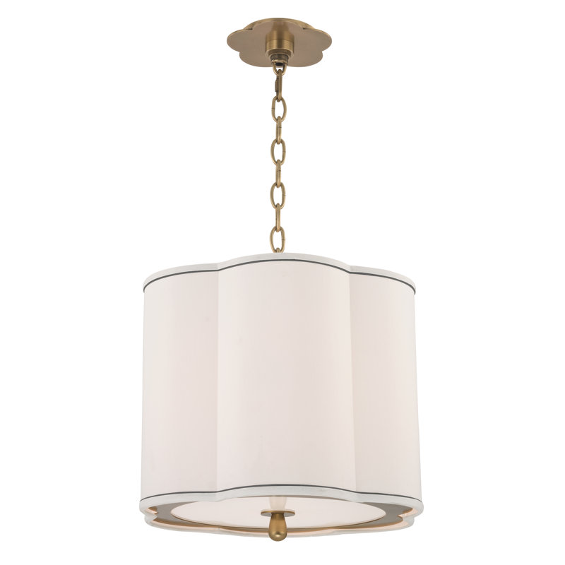 Lustre géométrique unique à 3 lumières Schumaker, Laiton vieilli