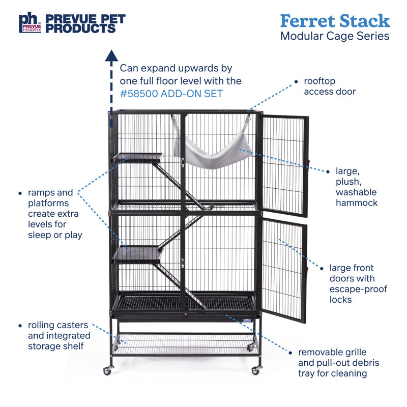 Ferret Cage, 54" H x 20" W x 31" L