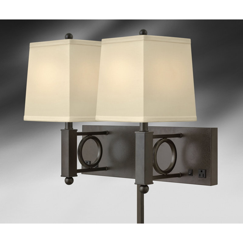 Steel Plug-in Armed Sconce