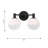 Sean Lavin Lillias Bathroom Bedroom Wall Fixture With Milk Clear Glass Mix Shade-112738297-112738298-112738301