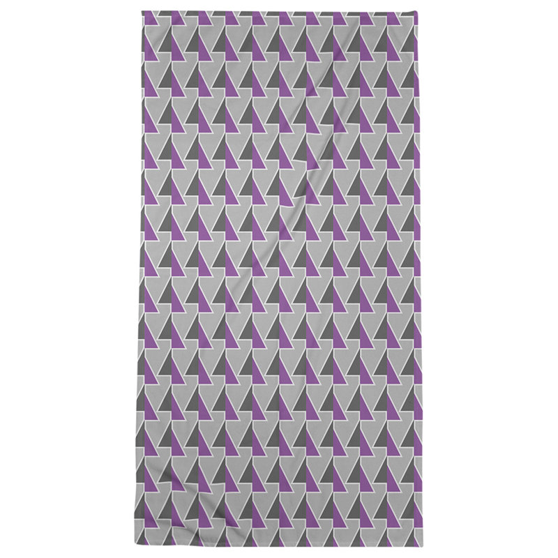 Serviette de plage à flèches changeées, Violet / gris