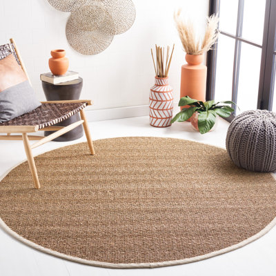 Tapis de couleur unie en fibres naturelles Deschamps