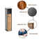 Compact Toilet Paper Storage Cabinet with Dispenser, Holds Up to 6 Rolls, Brown and Grey - Elements Collection
