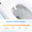 Bidet Smart Toilet, One - Piece Toilet Seat With Auto Flush And Open/Close, Heated Adjustable Temp, Warm Water Dry, Remote Control, Sensor For Automatic Cover, Multiple Wash Options Like Female Rear