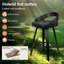 Swivel Upholstered Counter Stool with Metal Frame