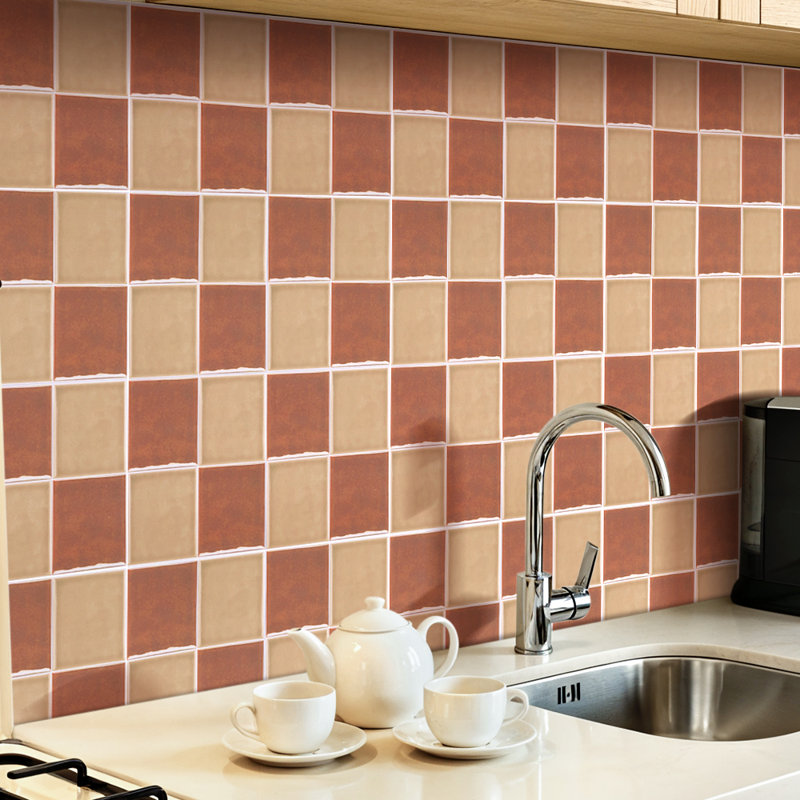 30Pcs Self-Adhesive Thick Wall Tile Stickers, Brown