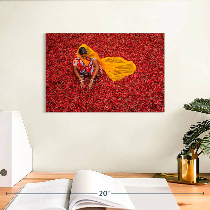 Yarlin Indian Chili Peppers, 8" H x 12" W